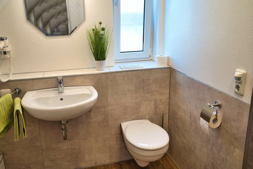 Die Bäder sind neu gebaut und verfügen über jeden Komfort, den Sie sich wünschen.